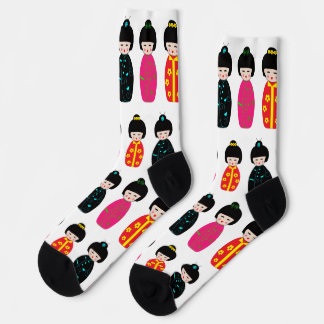 Traditionele Japanse Kokeshi Geisha Poppen Sokken
