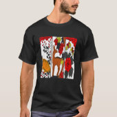 Traditionele Japanse kunst Hanafuda T-shirt (Voorkant)