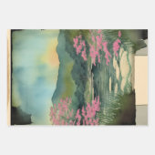 Traditionele Japanse Landscape Paint ephemera No10 Inpakpapier Vel (Voorkant 3)