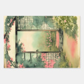 Traditionele Japanse Landscape Paint ephemera No10 Inpakpapier Vel (Voorkant)