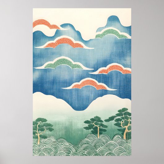 Traditionele Japanse Landschapskunst Kunstprint Uk Poster (Voorkant)
