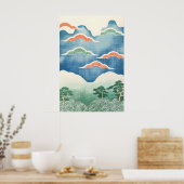 Traditionele Japanse Landschapskunst Kunstprint Uk Poster (Keuken)