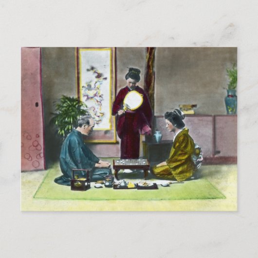  Traditionele Japanse Mahjong 麻 雀 Briefkaart (Voorkant)