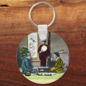  Traditionele Japanse Mahjong 麻 雀 Sleutelhanger (Voorkant)