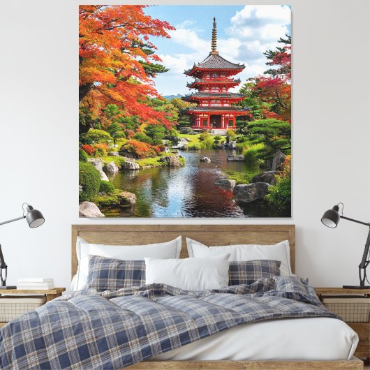 Traditionele Japanse pagode Canvas Afdruk (Insitu (Slaapkamer))