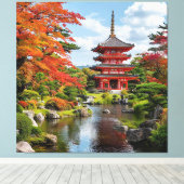 Traditionele Japanse pagode Canvas Afdruk (Insitu (Houten vloer))