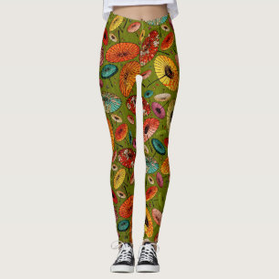 traditionele Japanse papierafdrukken Leggings