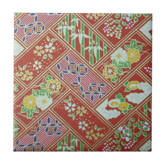 Traditionele Japanse patroontegels Tegeltje (Voorkant)