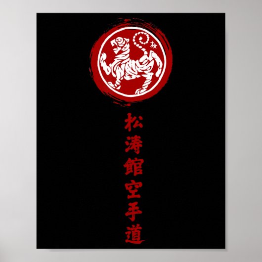 Traditionele Japanse Shotokan Karate Poster (Voorkant)