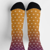 Traditionele Japanse Star Pattern Gold & Plum Sokken (Top)