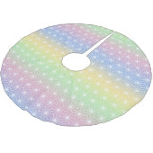 Traditionele Japanse Star Pattern Rainbow Hues Kerstboom Rok (Gekanteld)