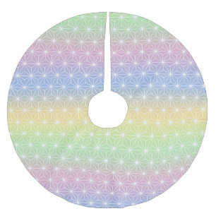 Traditionele Japanse Star Pattern Rainbow Hues Kerstboom Rok