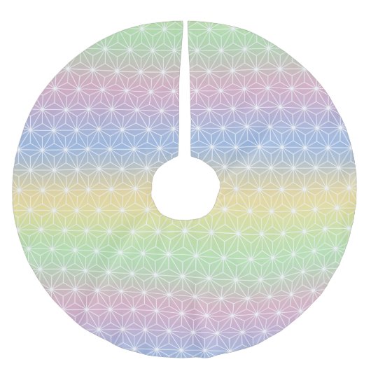 Traditionele Japanse Star Pattern Rainbow Hues Kerstboom Rok (Voorkant)