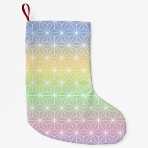 Traditionele Japanse Star Pattern Rainbow Hues Kleine Kerstsok