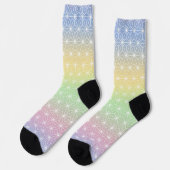 Traditionele Japanse Star Pattern Rainbow Hues Sokken (Links)