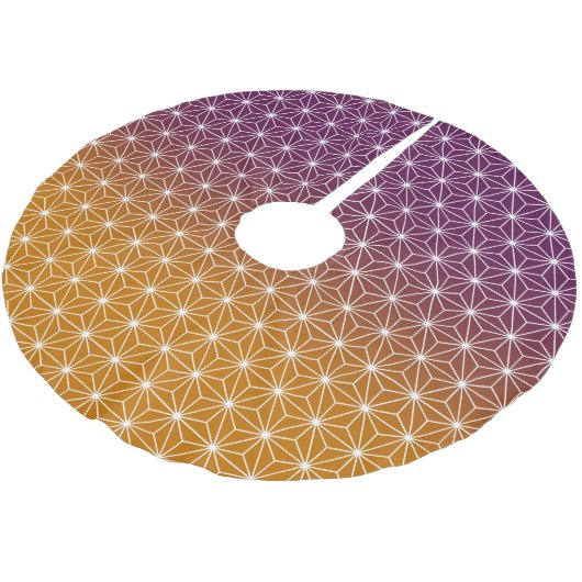 Traditionele Japanse Star Pattern Red en Paars Kerstboom Rok (Gekanteld)