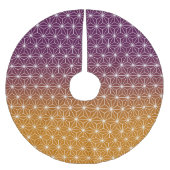 Traditionele Japanse Star Pattern Red en Paars Kerstboom Rok (Voorkant)