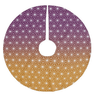 Traditionele Japanse Star Pattern Red en Paars Kerstboom Rok