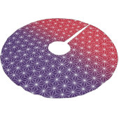 Traditionele Japanse Star Pattern Red en Paars Kerstboom Rok (Gekanteld)