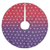 Traditionele Japanse Star Pattern Red en Paars Kerstboom Rok (Voorkant)