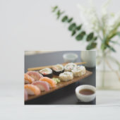 Traditionele Japanse sushi Briefkaart (Staand voorkant)
