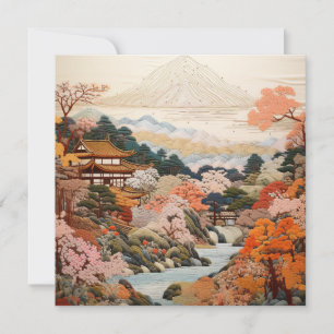 Traditionele Japanse tapijtkunst Elegant Ontwerp