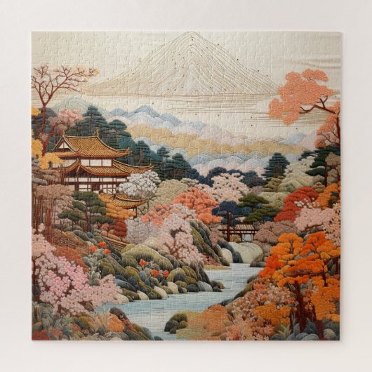 Traditionele Japanse tapijtkunst Elegant Ontwerp Legpuzzel (Verticaal)