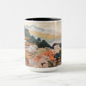 Traditionele Japanse tapijtkunst Elegant Ontwerp Mok (Midden)