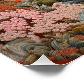 Traditionele Japanse tapijtkunst Elegant Ontwerp Perfect Poster (Hoek)