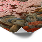 Traditionele Japanse tapijtkunst Elegant Ontwerp Poster (Hoek)