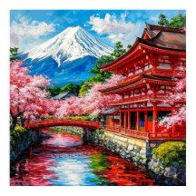 Traditionele Japanse tempel met kersenbloesem