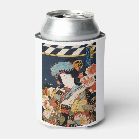 Traditionele Japanse Toyohara Kunichika noble Blikjeskoeler (Blikje Voorkant)