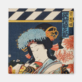 Traditionele Japanse Toyohara Kunichika noble Magneet (Voorkant)