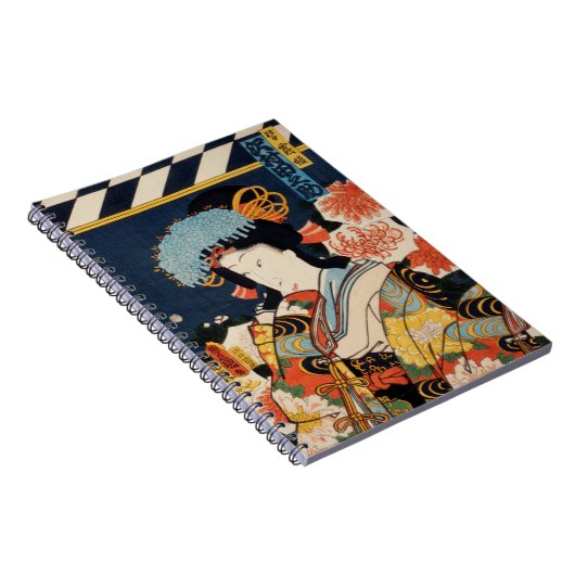 Traditionele Japanse Toyohara Kunichika noble Notitieboek (Rechterzijde)