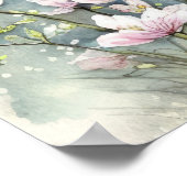 Traditionele Japanse tuin in het voorjaar Poster (Hoek)