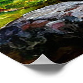 Traditionele Japanse tuin met kersenbloesems Poster (Hoek)