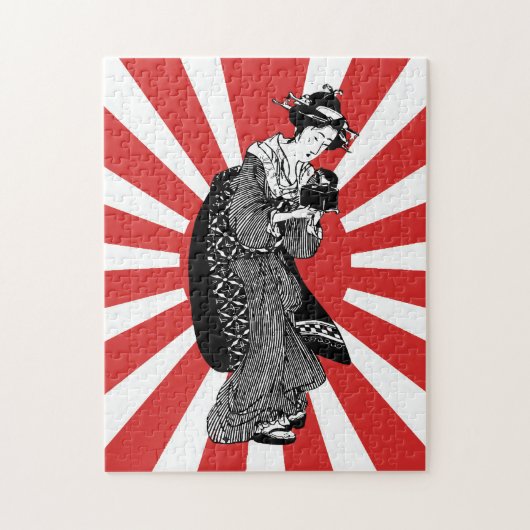 Traditionele Japanse ukiyoe Legpuzzel (Verticaal)