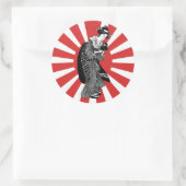 Traditionele Japanse ukiyoe Ronde Sticker (Tas)