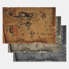 Traditionele  Japanse vrouwen portret Inpakpapier Vel