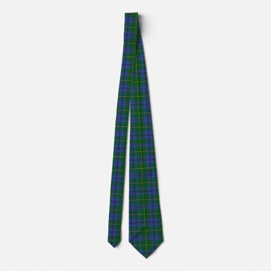 Traditionele Johnston Tartan Pset Monogram Stropda Stropdas (Achterkant)