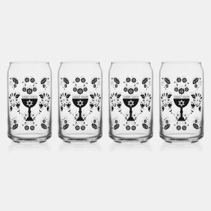 Traditionele Joodse geschenken voor Shabbat Blikvorm Glas