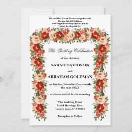 Traditionele Joodse Trouw Uitnodigingen - Rozen 