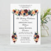 Traditionele Joodse Trouwkaarten - Goud Wijn Kaart (Staand voorkant)