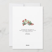 Traditionele JOY Kalligrafie Kerst Een foto Feestdagenkaart (Achterkant)