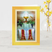 Traditionele Jubileum Ordinatie voor Priester Kaar Kaart (Gele Bloem)