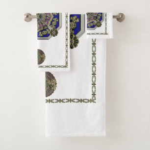 Traditionele juwelen voor Aziatische Art Deco Bad Handdoek