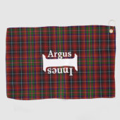 Traditionele kanaaltjes Tartan Pset Golfhanddoek (Horizontaal)