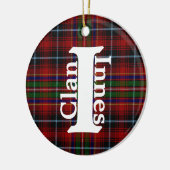 Traditionele kanaaltjes Tartan Pset Keramisch Ornament (Links)