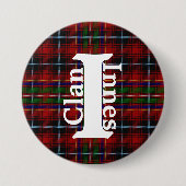 Traditionele kanaaltjes Tartan Pset Ronde Button 7,6 Cm (Voorkant)