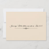 Traditionele katholieke Baby Baptisme-uitvindingen Kaart (Achterkant)